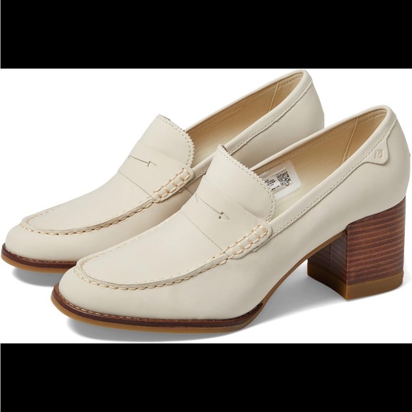 Sperry Seaport Penny Heel Women Pump Cream Leather Heeled